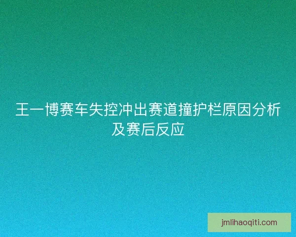 王一博赛车失控冲出赛道撞护栏原因分析及赛后反应